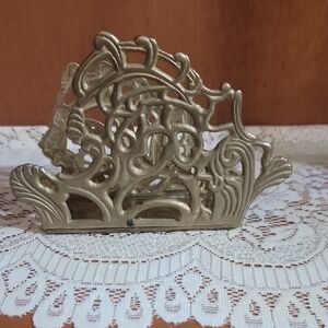 Ornate Solid Brass Napkin Holder By Teleflora